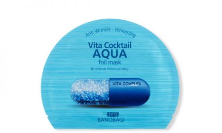 Фольгированная тканевая маска с витаминами и коллагеном для глубокого увлажнения и упругости кожи Banobagi Vita Cocktail Aqua Foil Mask